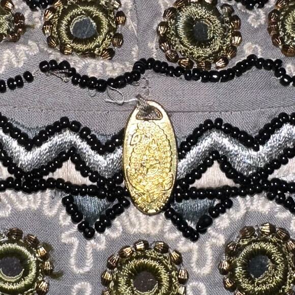 Ruby Yaya Gazania Grey Beaded Embellished Boho Jacket Size XL - Picture 11 of 16